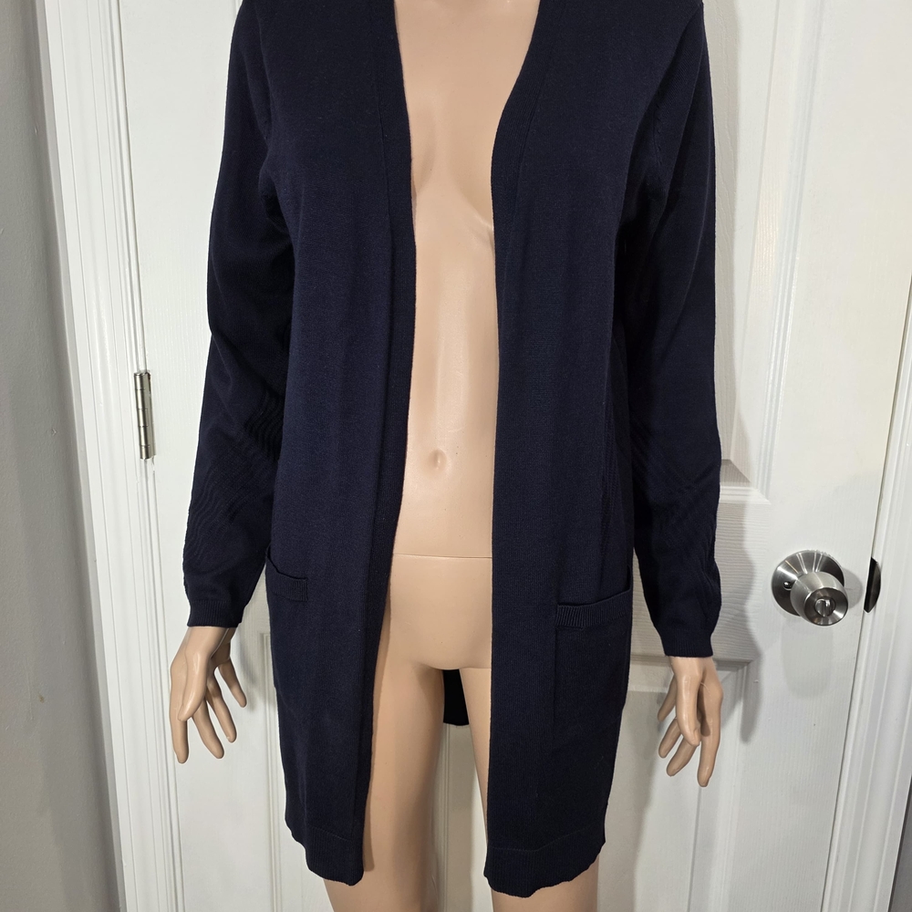Madison Deep Blue Open Front Cardigan